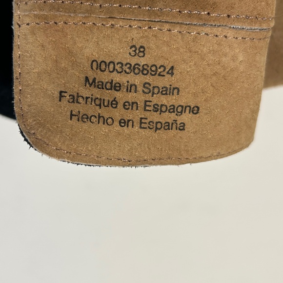 EUC Free People Cedar Clog Black Suede Platform Ankle Strap Bootie Sandal - Picture 8 of 9